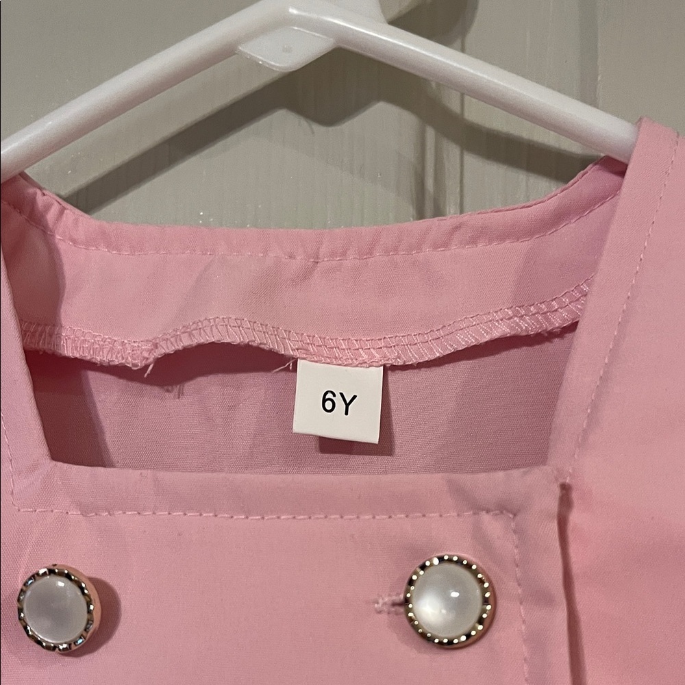 Pink Girls Pants Suit with Butterflies and Bows NWOT 6Y - Picture 2 of 10